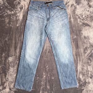 Vintage Y2K Mecca 32x34 Straight Fit Faded Blue Denim Jeans